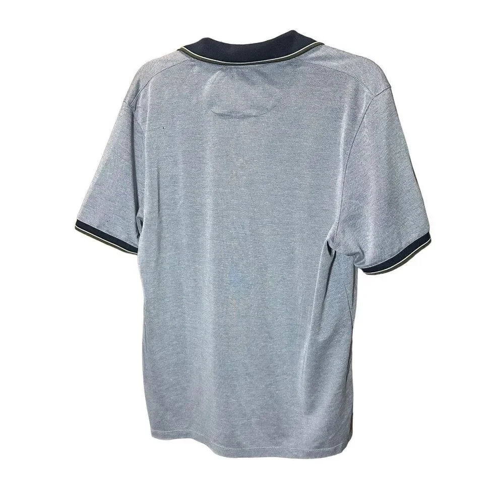 Ted Baker London Blue Short Sleeve Polo Shirt Sz L‎